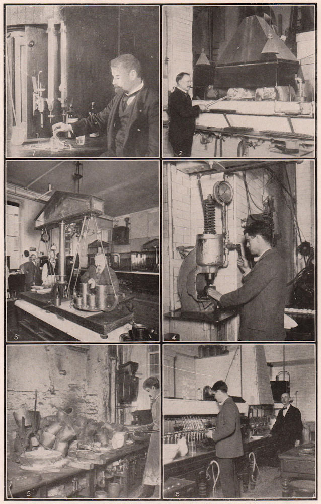 Assaying Gold & Silver Bullion at The New York Assay Office 1903 print